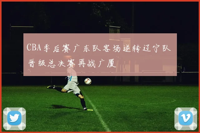 CBA季后赛广东队客场逆转辽宁队 晋级总决赛再战广厦